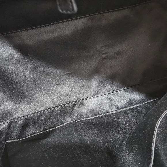 Coach Black Ruched Leather Satchel Shoulder Gold Hardware Bag - Picture 16 of 17